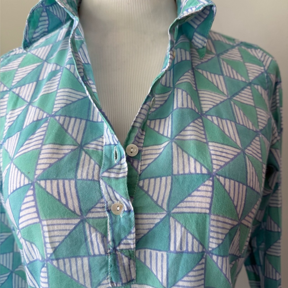 Oliphant Print Pullover Tunic Top - image 4